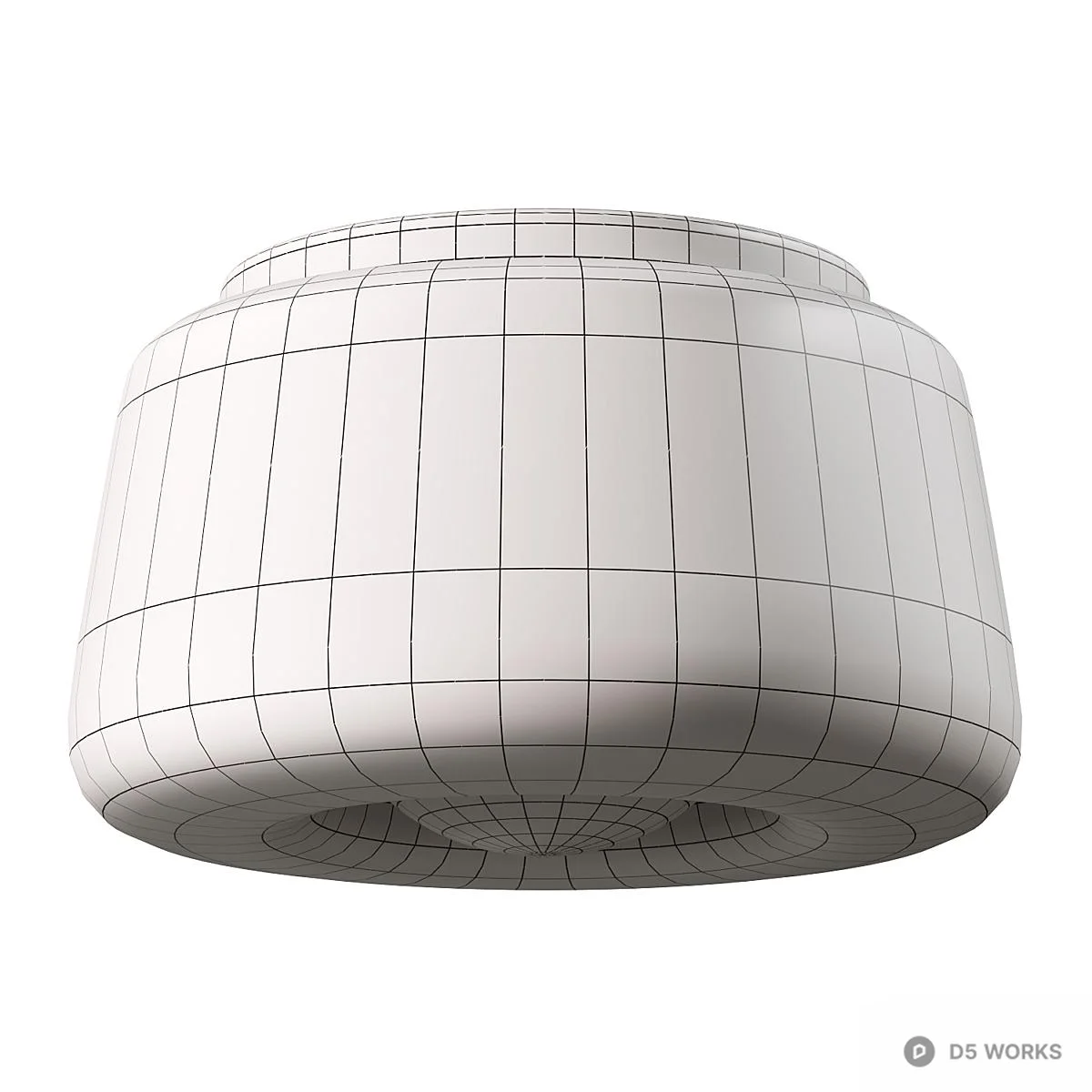 Textured Glass Ceiling Light 3d model thumbnail 3