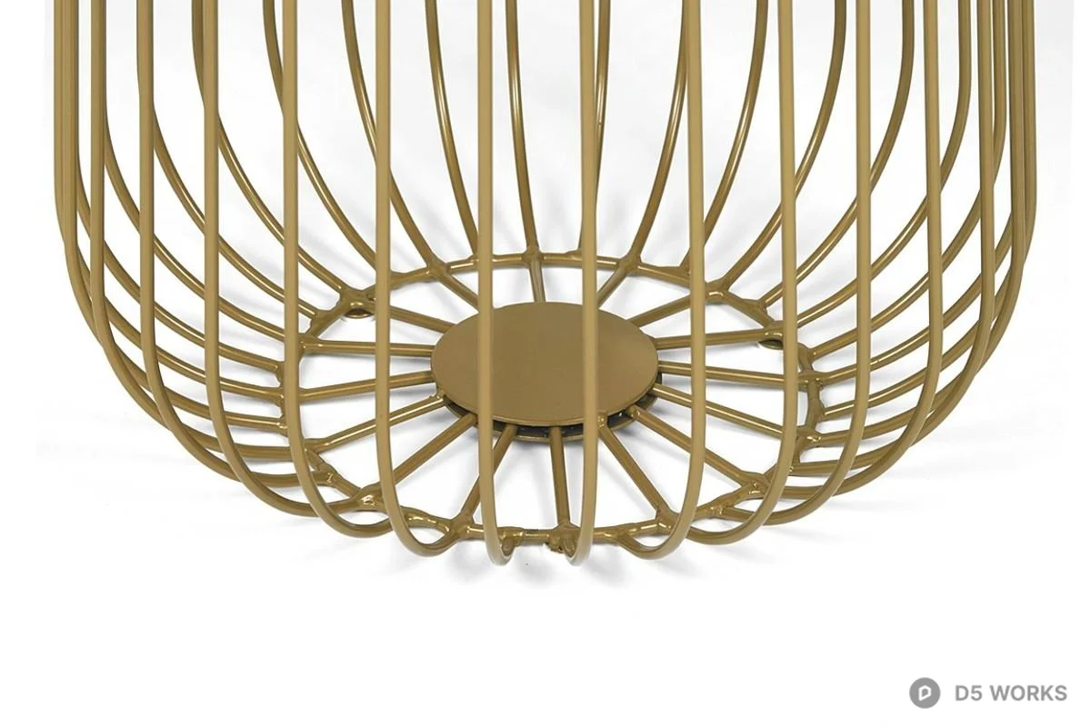 Wireframe Metal Side Table 3d model thumbnail 2