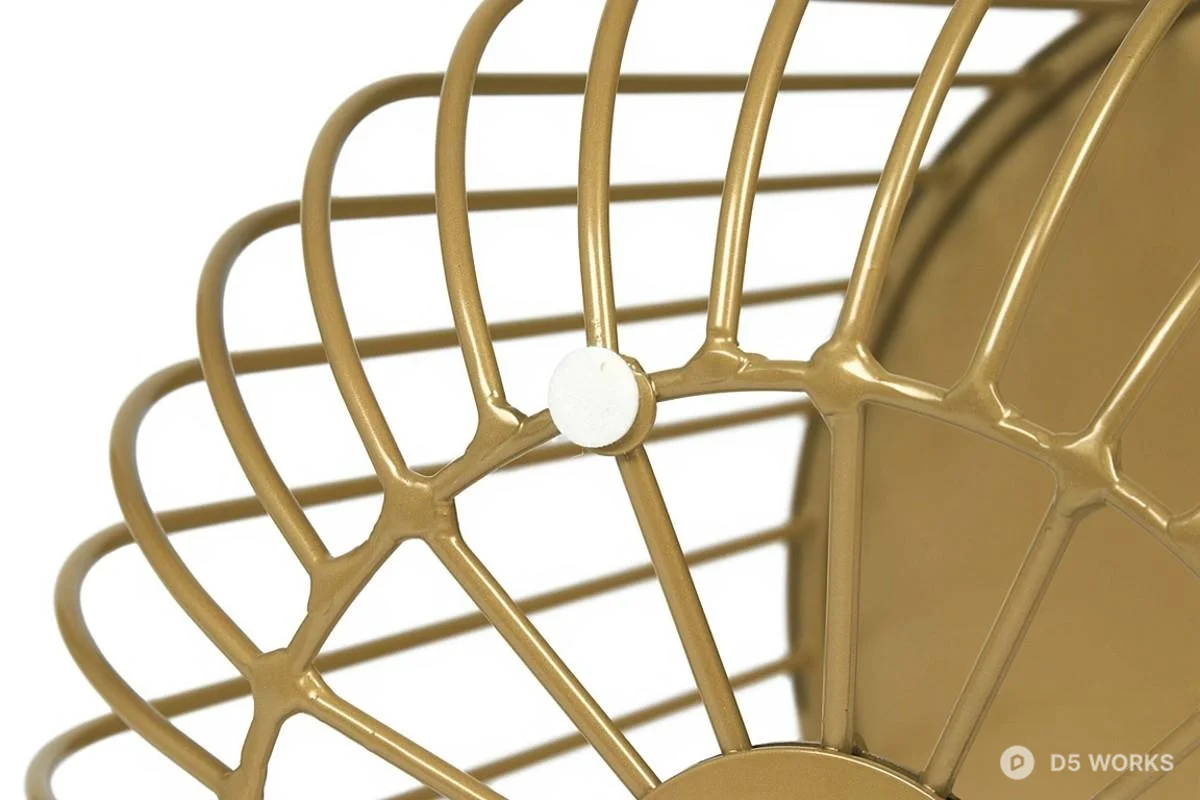 Wireframe Metal Side Table 3d model thumbnail 5
