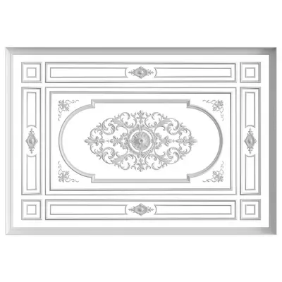 Ornate Ceiling Panel 3d model