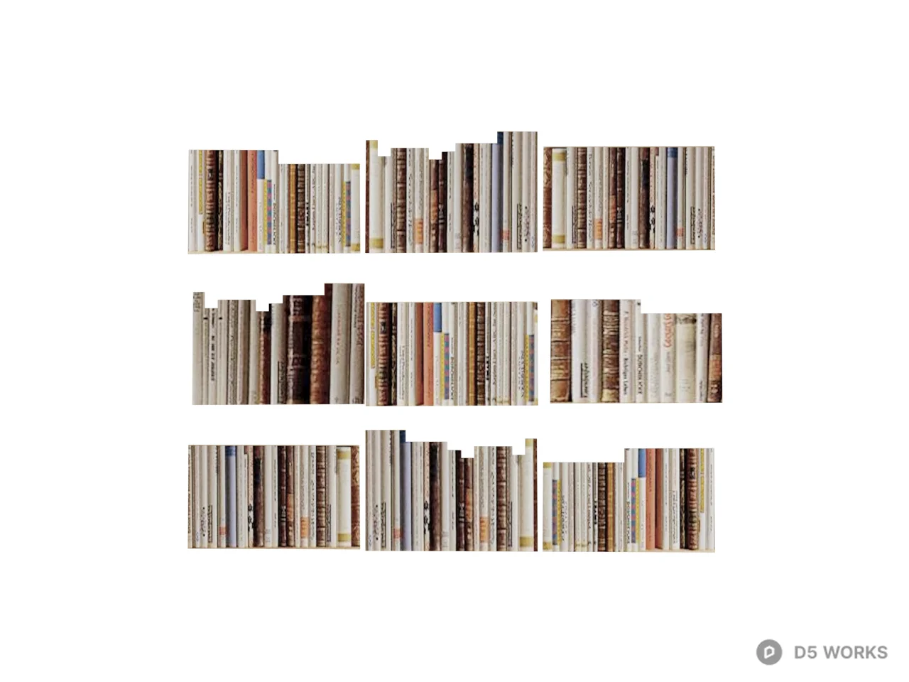 Stacked Book Collection 3d model thumbnail 2