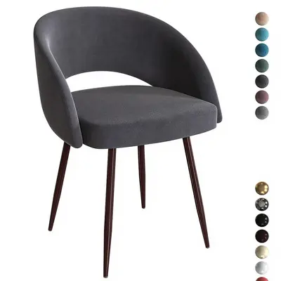 Mid-Century Modern Velvet Dining Chair 3d model