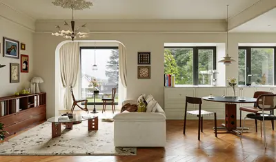 Mid-Century Modern Living & Dining Room