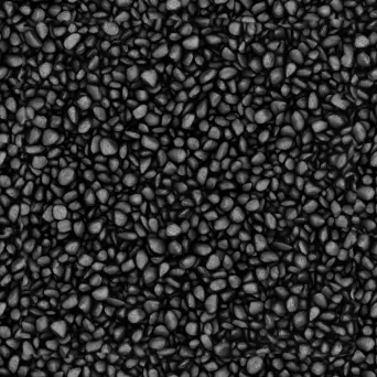 Pitted black pebbles