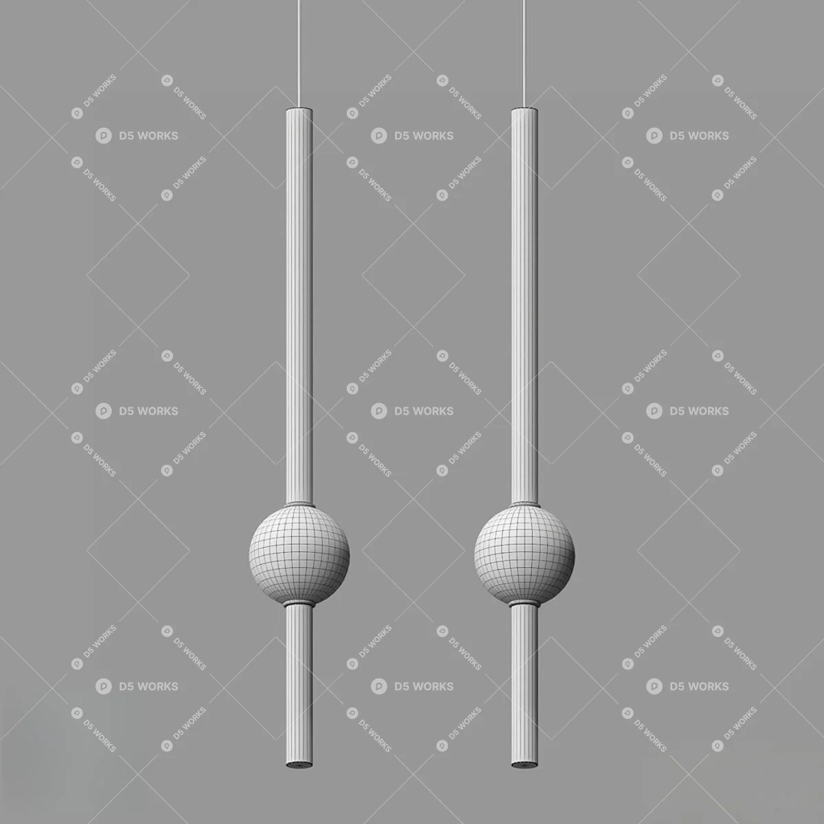 Modern Pendant Light 3d model thumbnail 2
