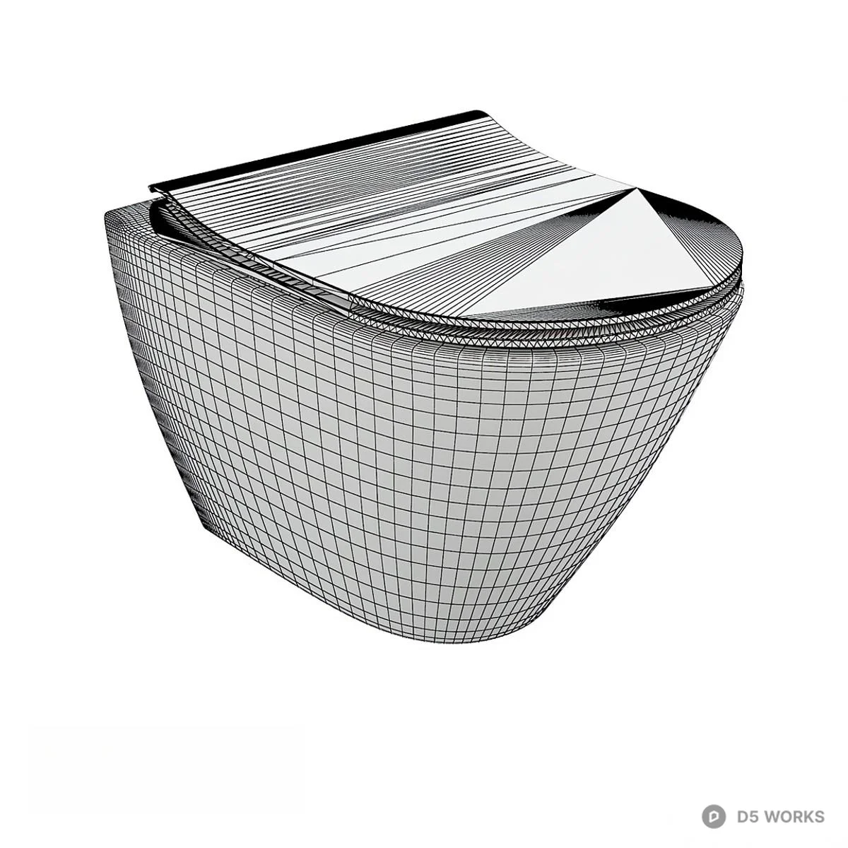 Wall Mounted Toilet 3d model thumbnail 2