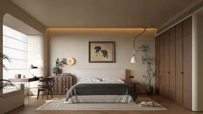 New Chinese Wabi-Sabi Home Bedroom