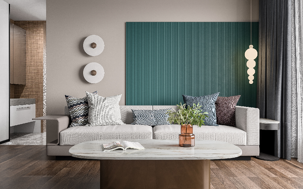 Modern Sofa & Side Table Set