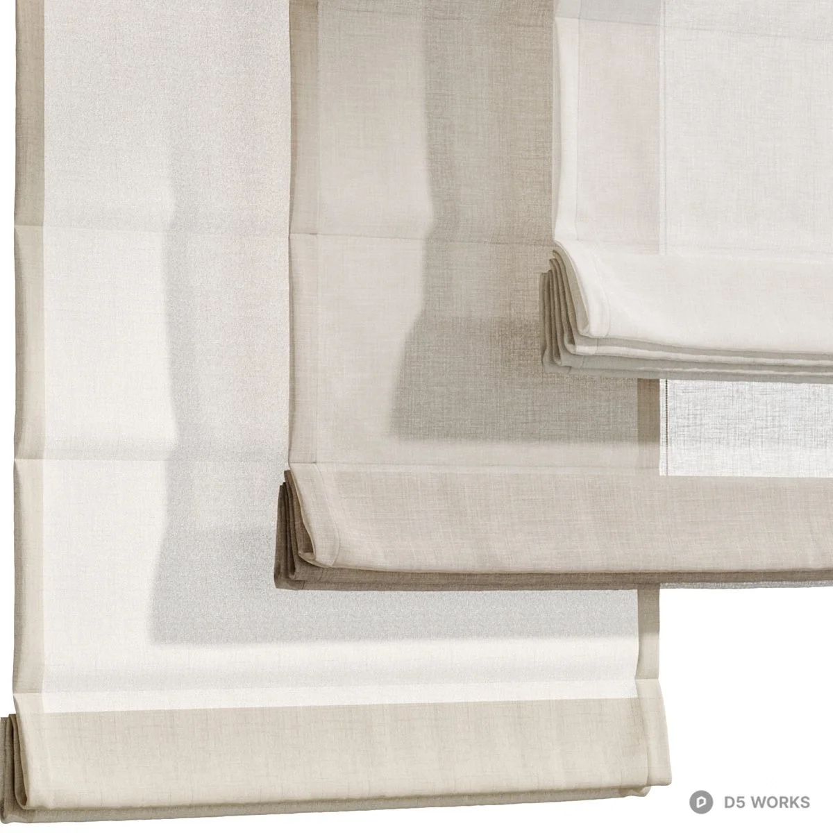 Roman Shade 3d model thumbnail 5