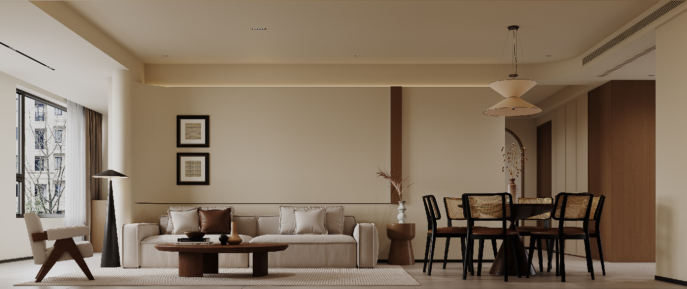 Wabi-Sabi Living & Dining Room
