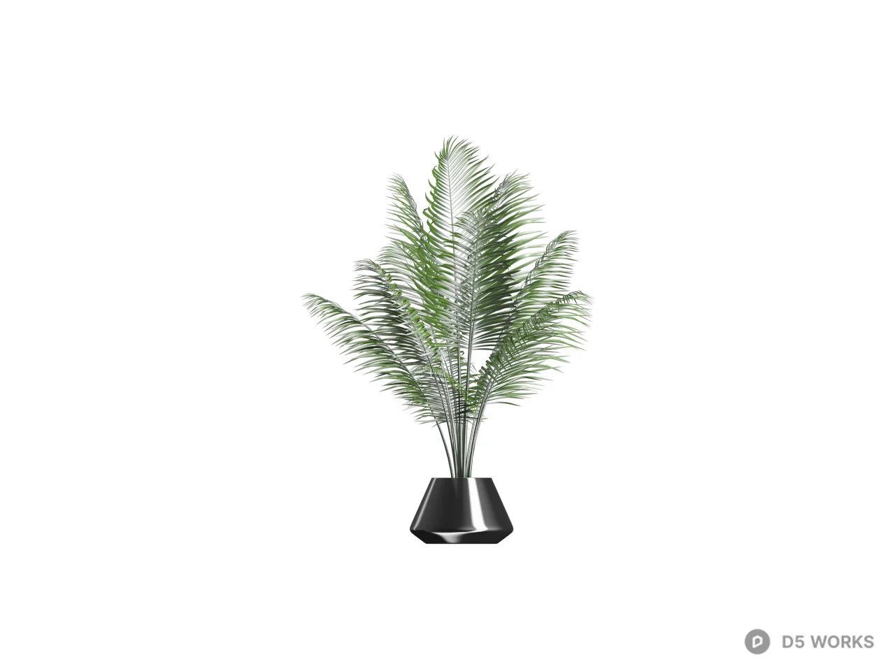 Potted Fern Plant 3d model thumbnail 2