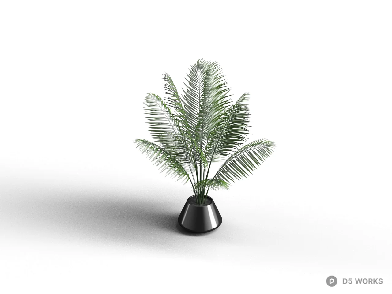 Potted Fern Plant 3d model - Image 1