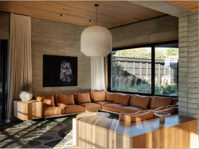 Modern Rustic Living Room With Natural Light 3d model