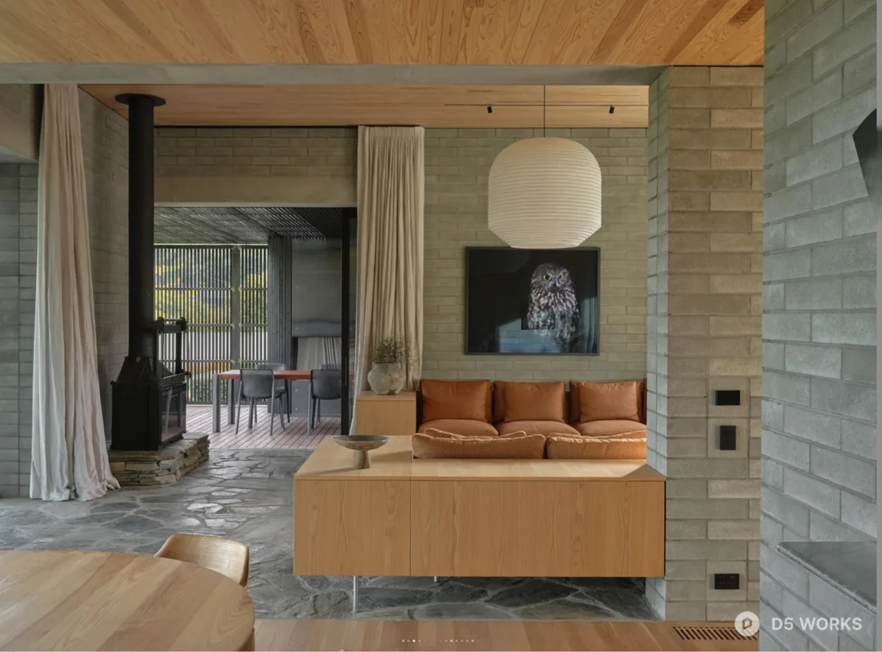 Modern Rustic Living Room With Natural Light 3d model thumbnail 3