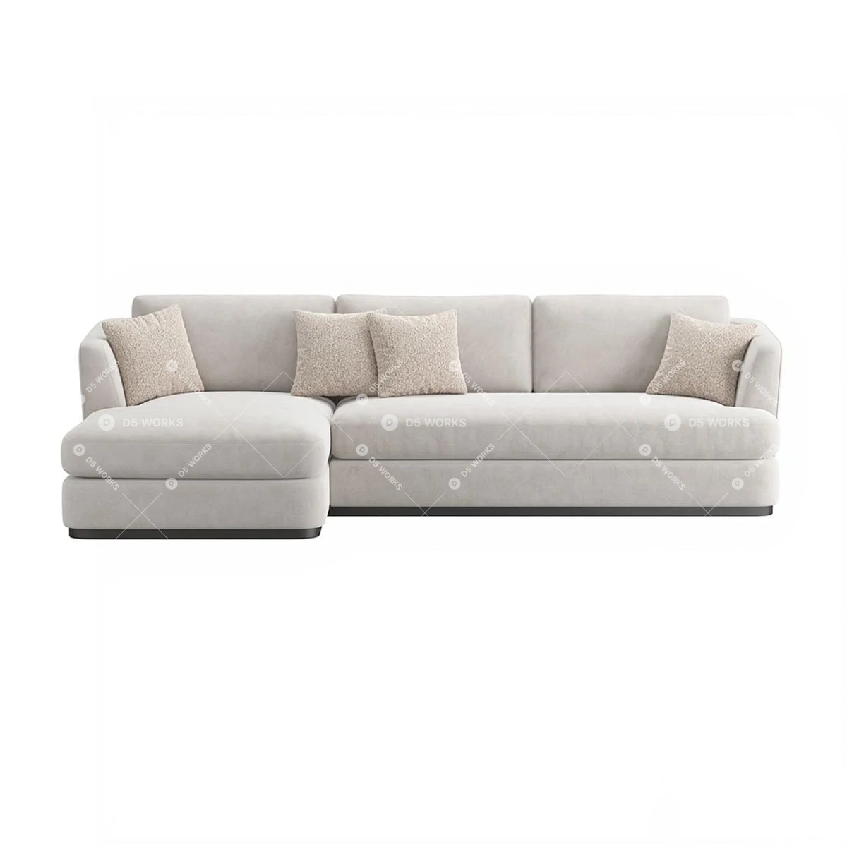 Contemporary Multi-seater Sofa 3d model thumbnail 2