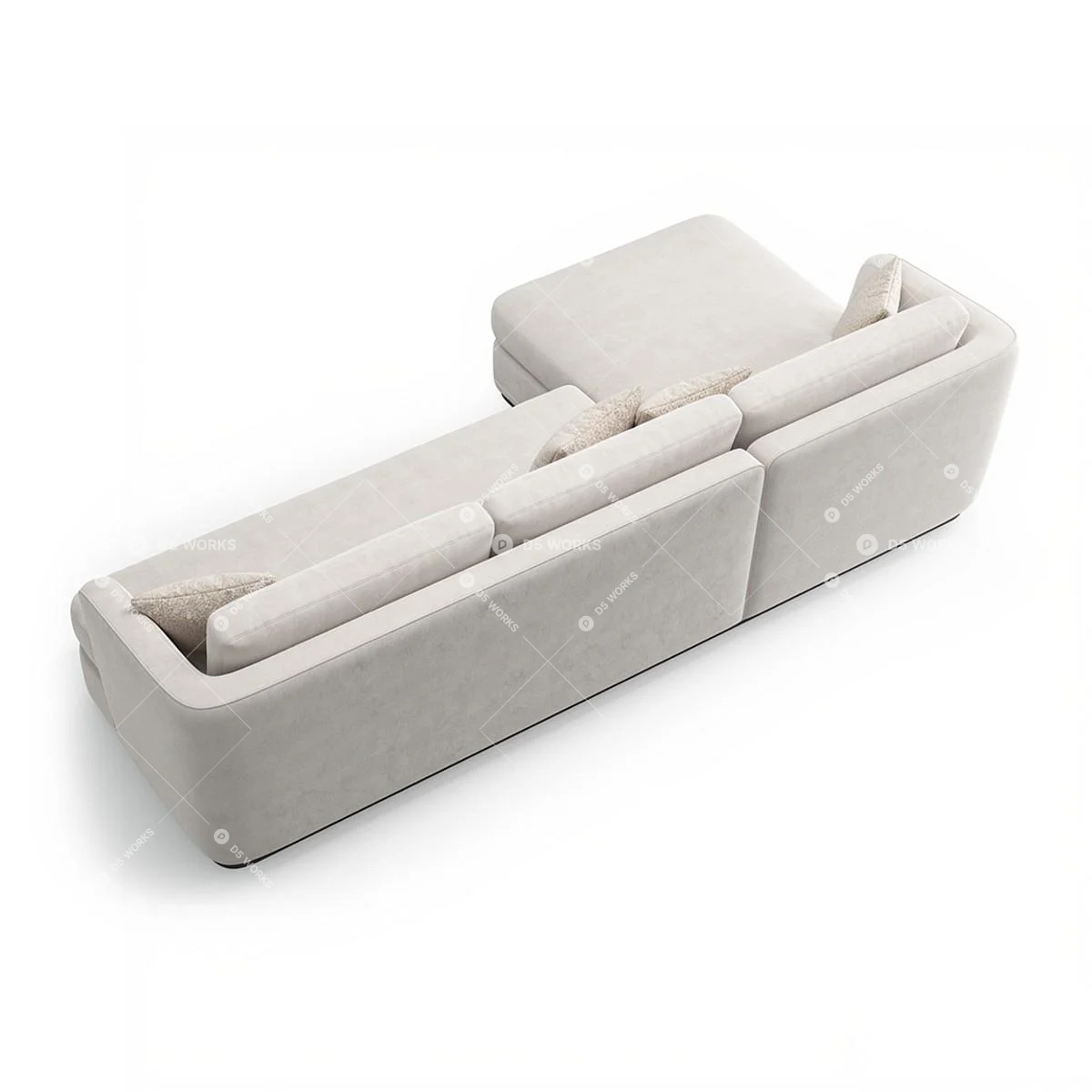 Contemporary Multi-seater Sofa 3d model thumbnail 4