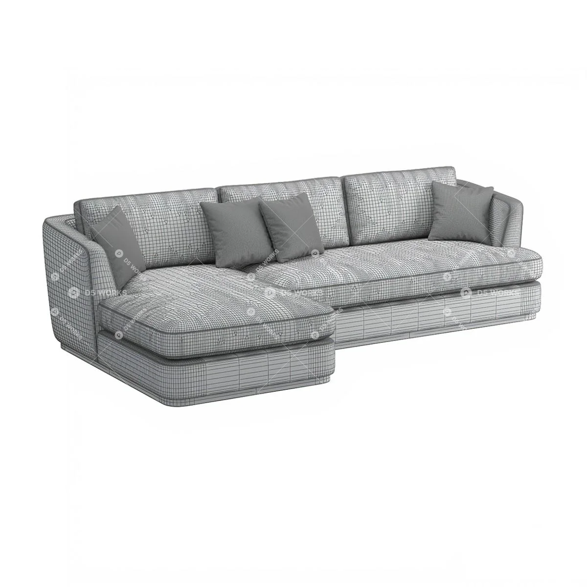 Contemporary Multi-seater Sofa 3d model thumbnail 5