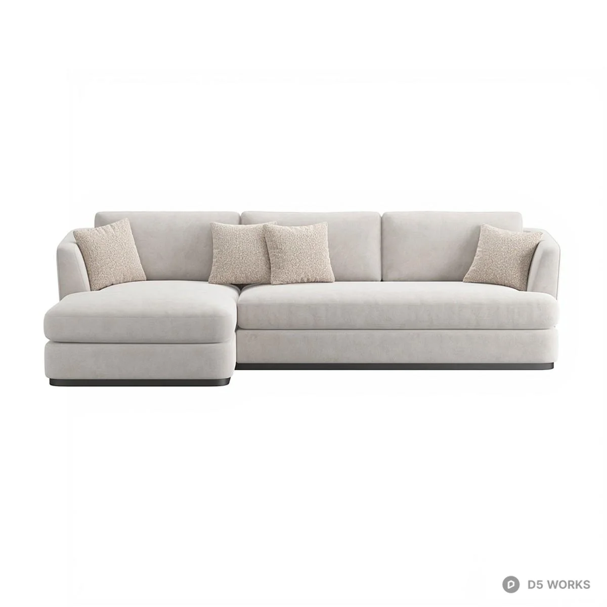Modern Modular Sectional Sofa 3d model thumbnail 2