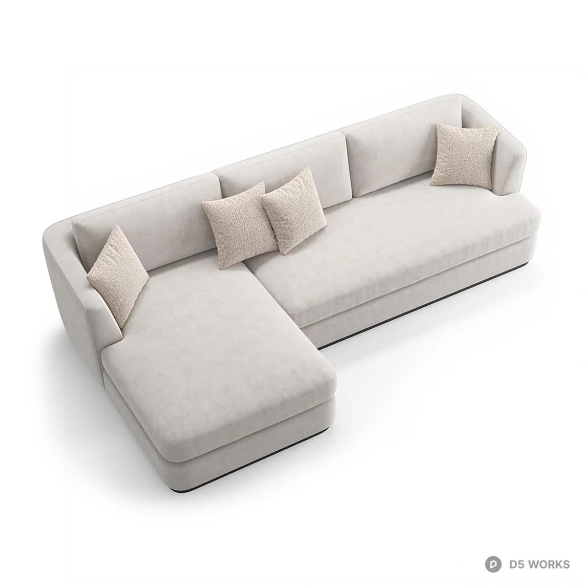 Modern Modular Sectional Sofa 3d model thumbnail 3