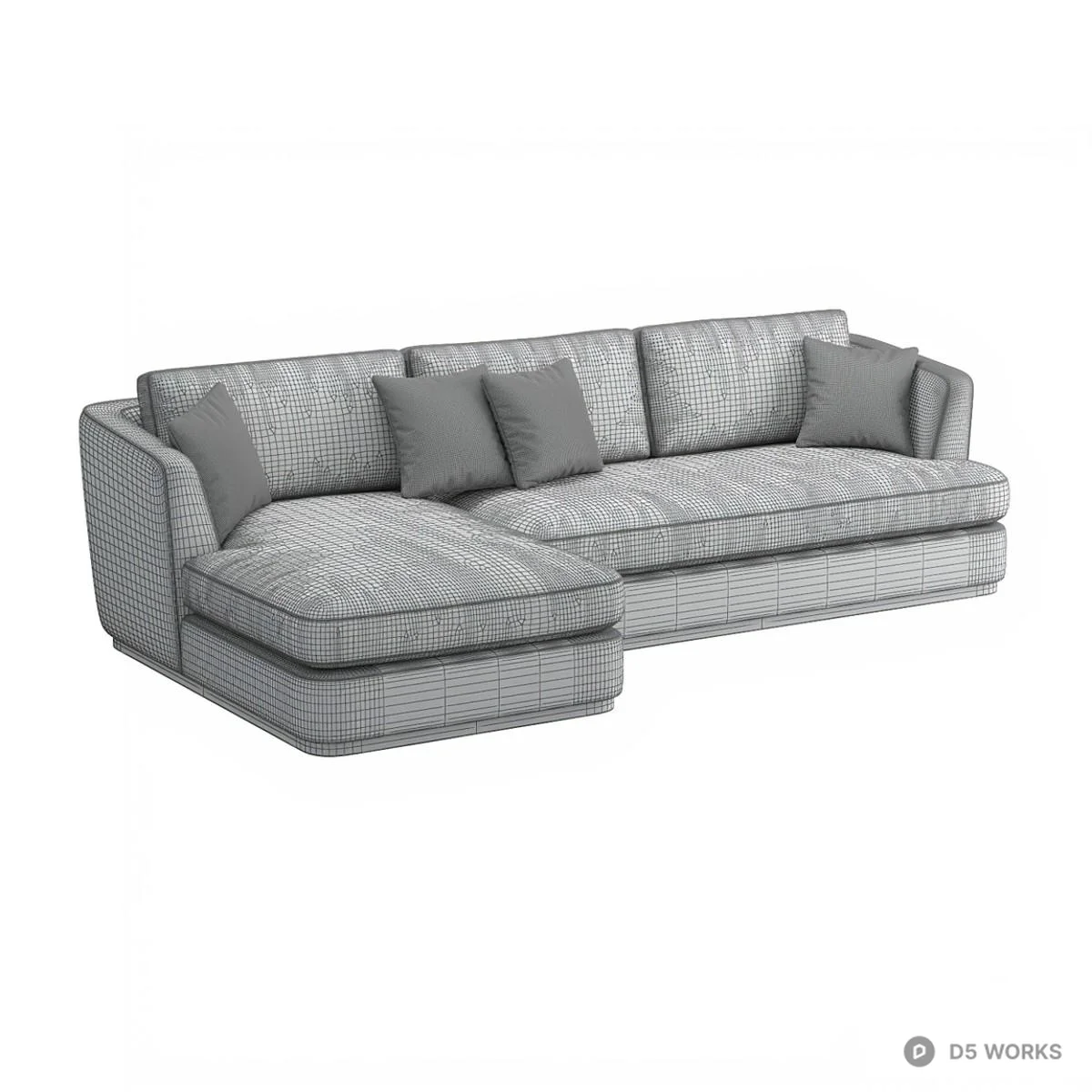 Modern Modular Sectional Sofa 3d model thumbnail 5