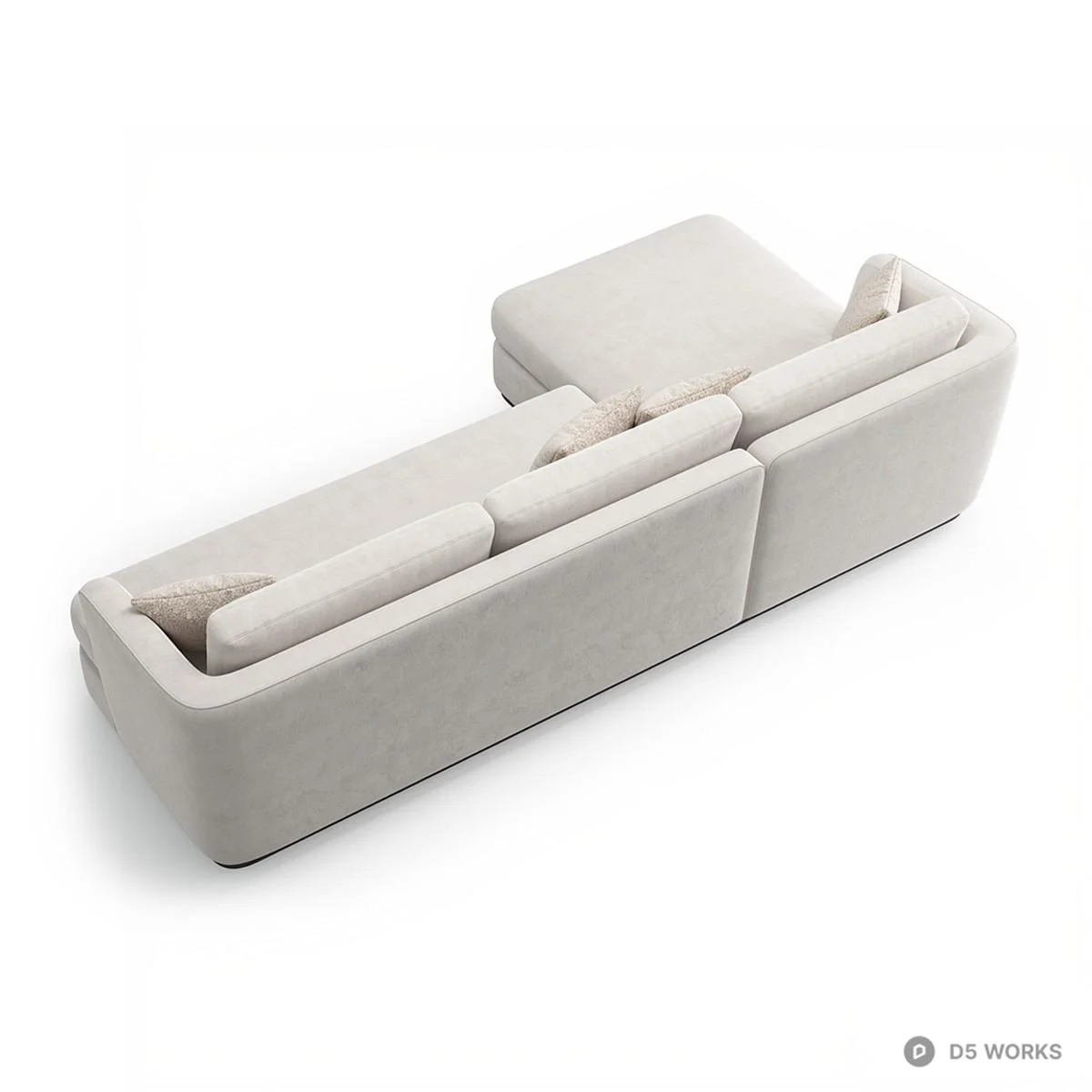 Modern Modular Sectional Sofa 3d model thumbnail 4