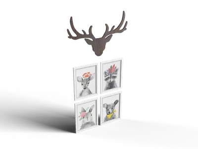 Scandinavian Paintings 3d model