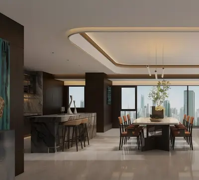 Modern Living & Dining Room