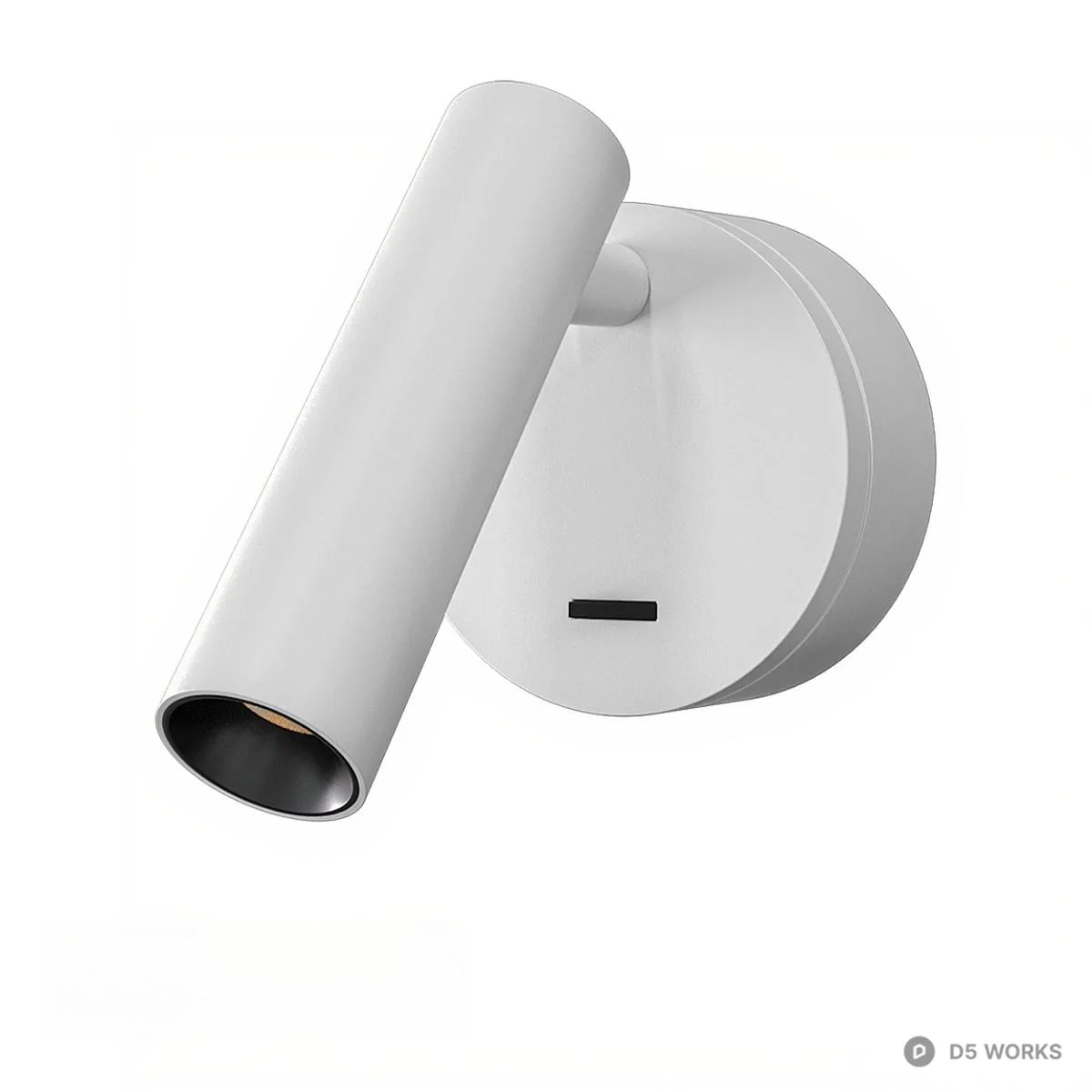 Matte Black Modern Wall Lamp 3d model thumbnail 4