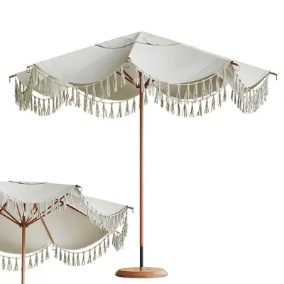 Tassel Fringe Outdoor Umbrella 3d model