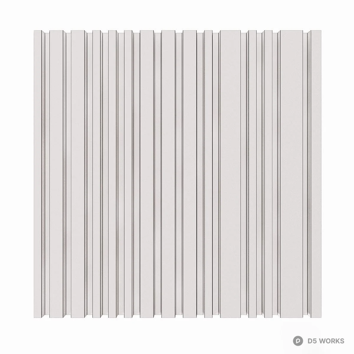Vertical Groove Wall Panel 3d model thumbnail 3