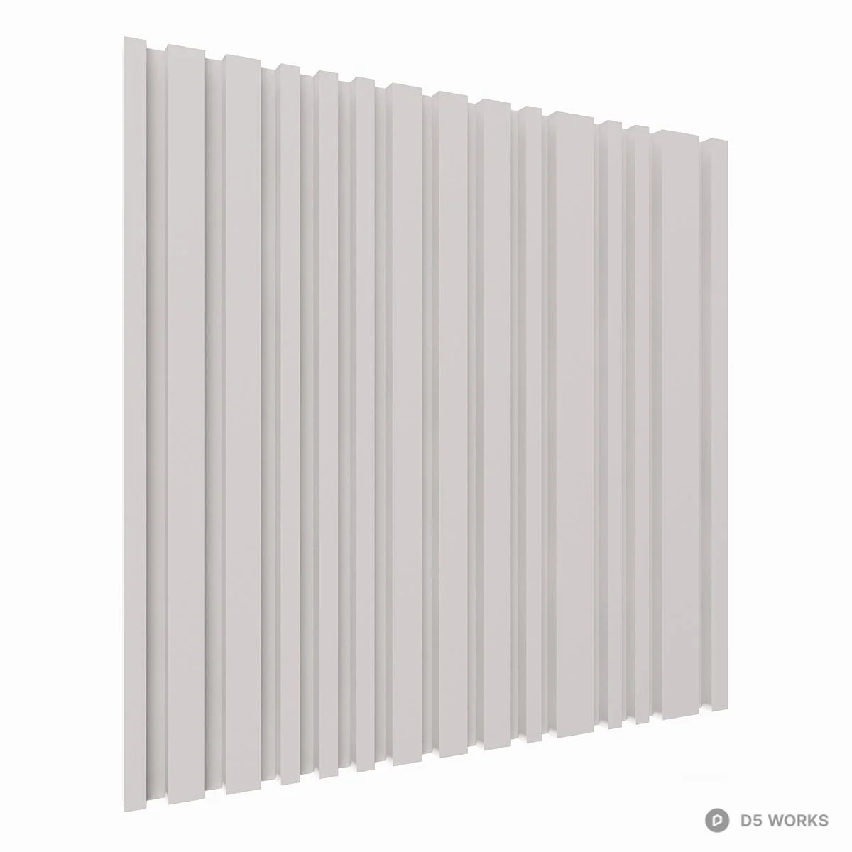 Vertical Groove Wall Panel 3d model thumbnail 2