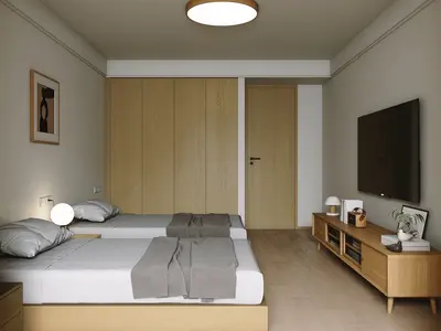Modern Organic Modern Hotel Guest Room