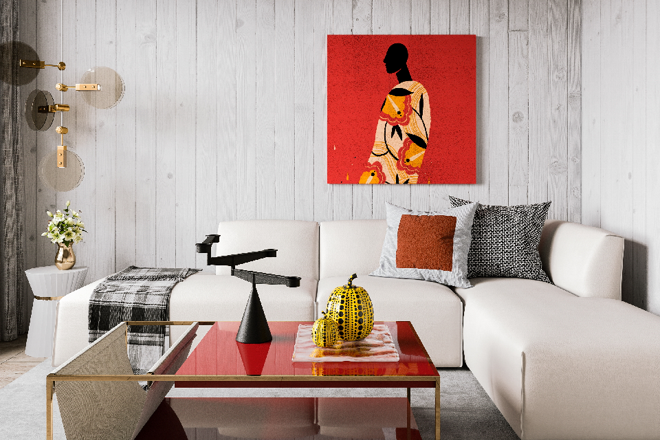 Modern Sofa & Side Table Set