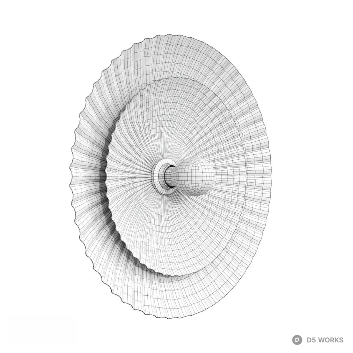 Golden Radial Wall Decor 3d model thumbnail 3