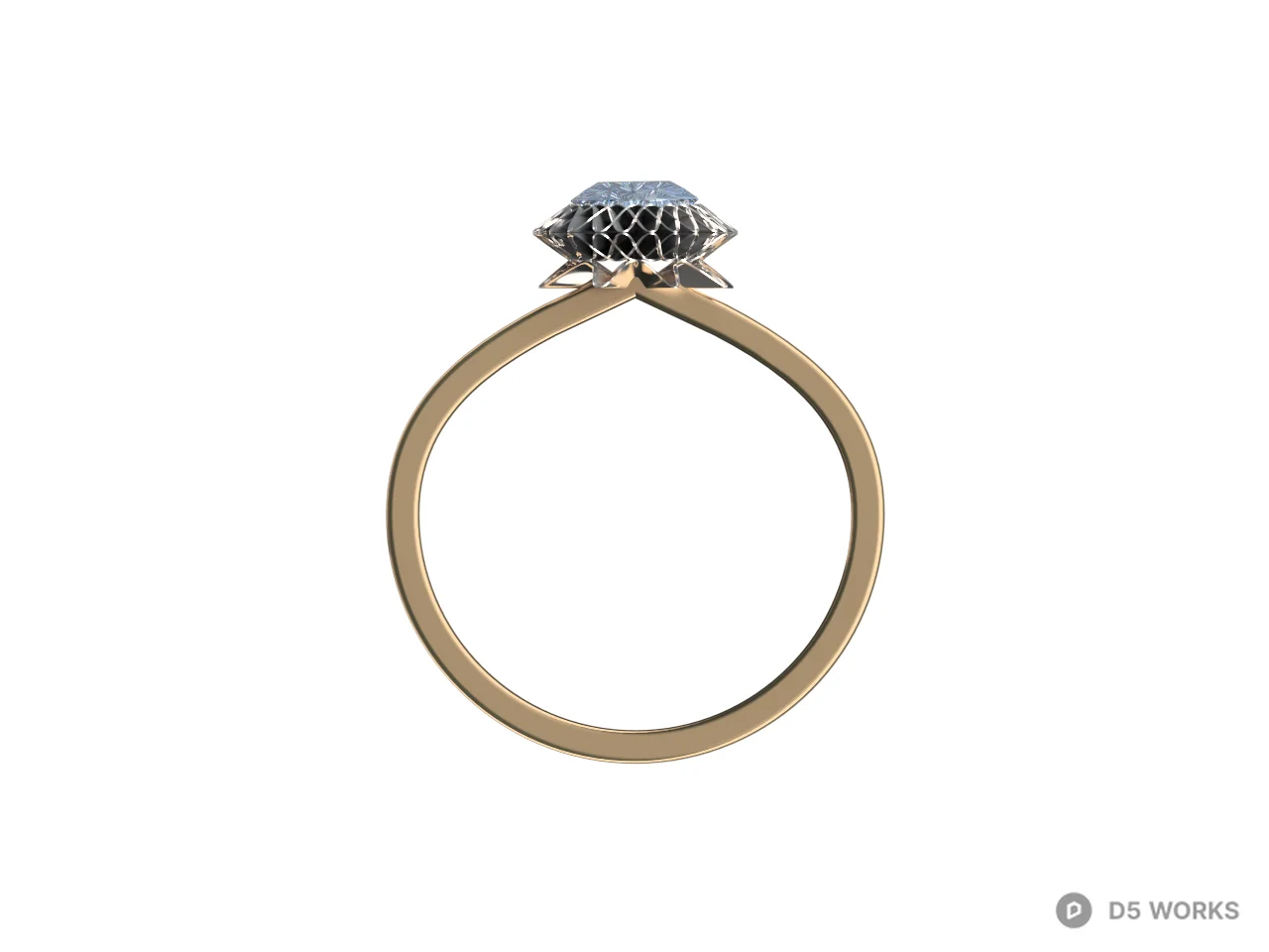 Ornate Dome Top Ring 3d model thumbnail 2