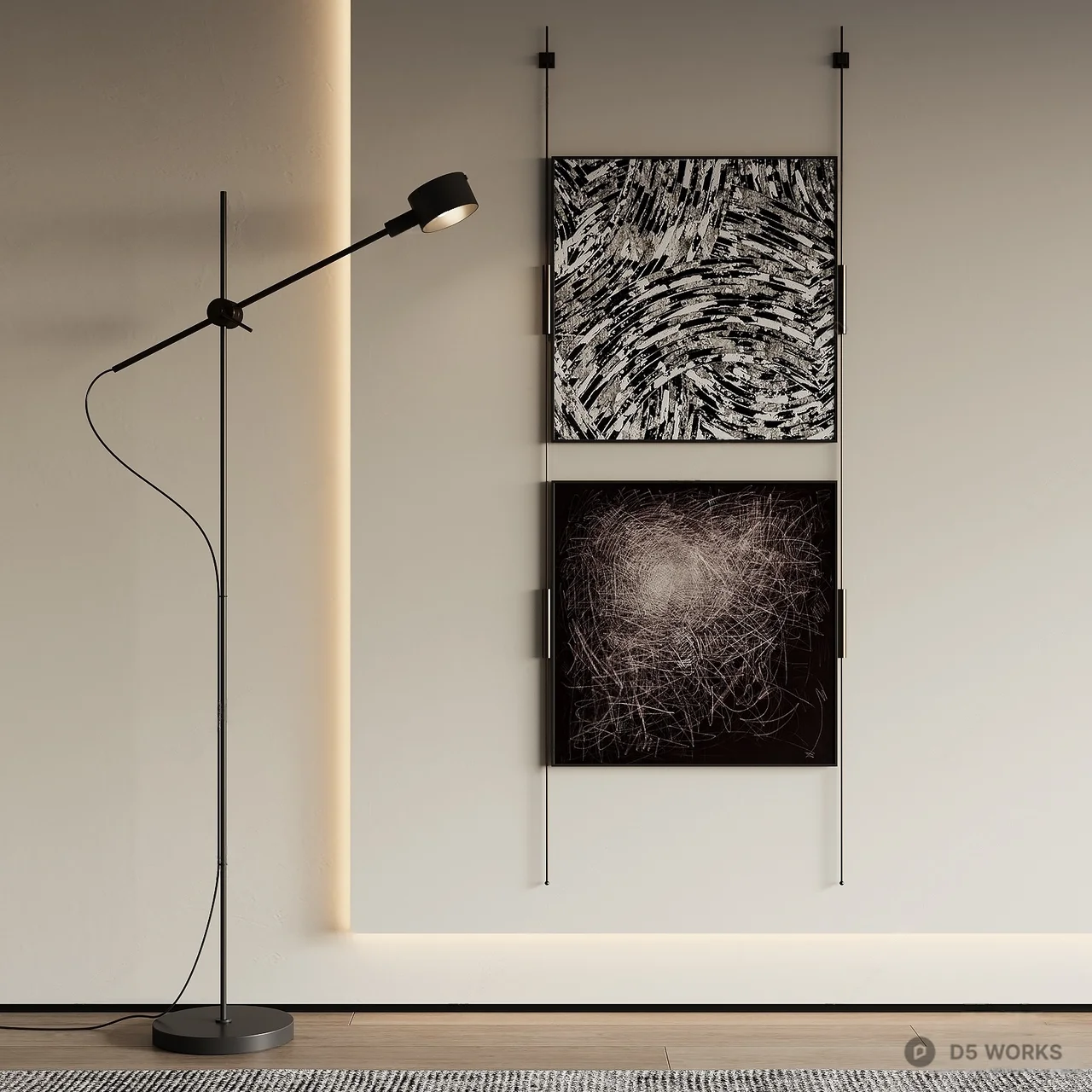 Minimalist Wall Art Set 3d model - Image 1