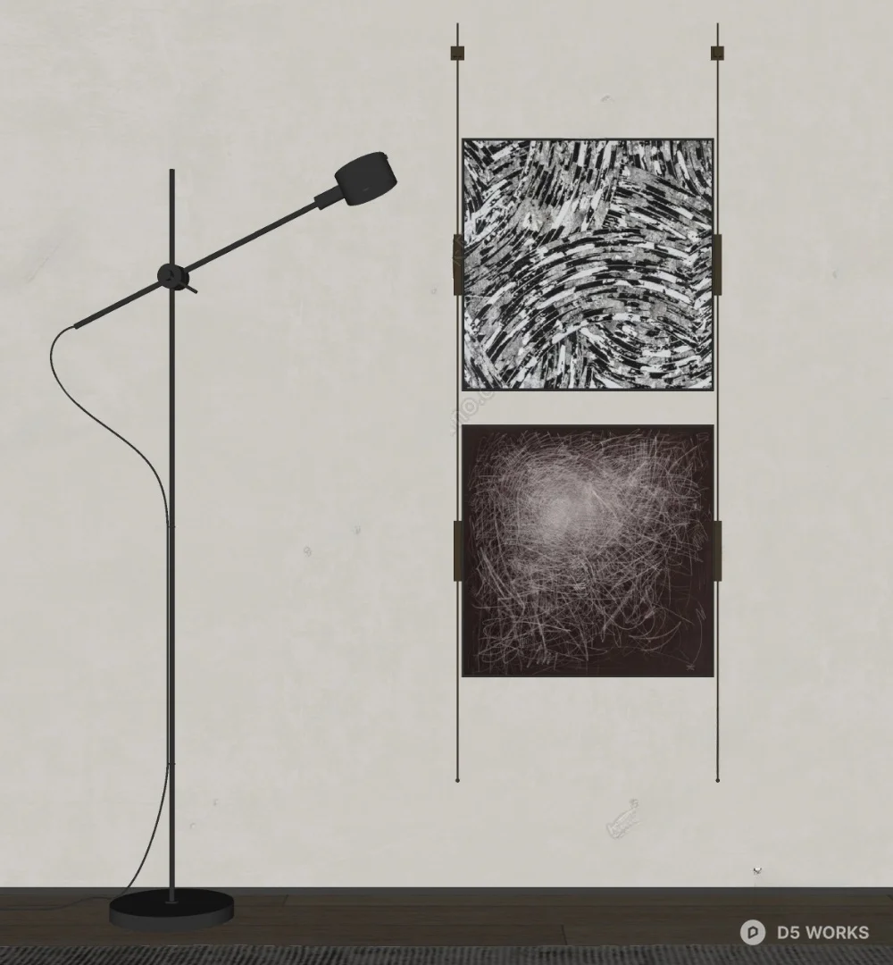 Minimalist Wall Art Set 3d model thumbnail 2