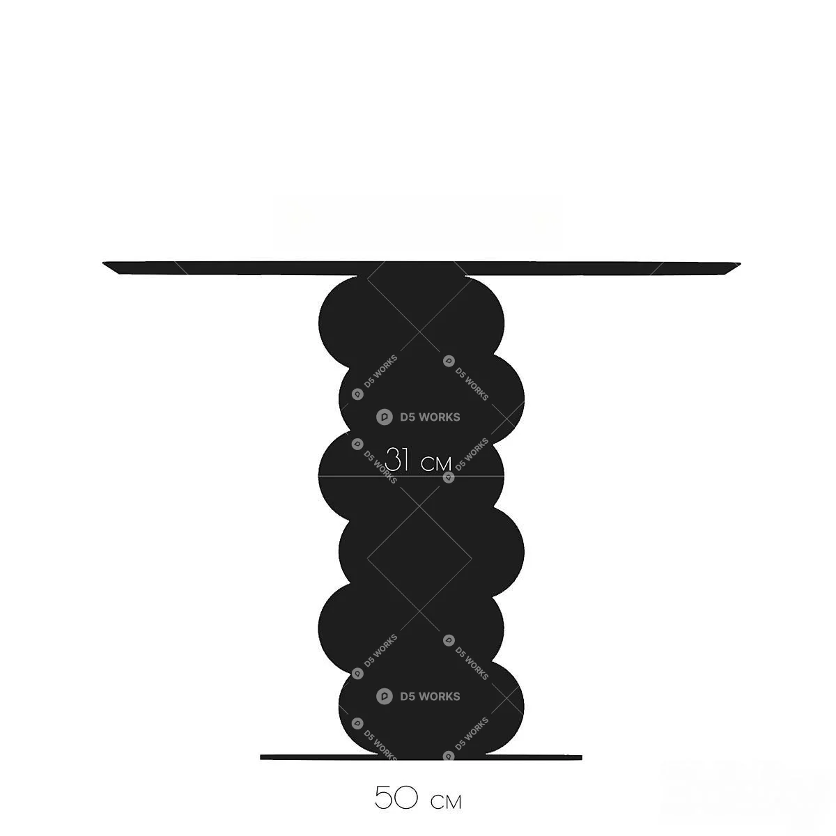 Dining Table 3d model thumbnail 4