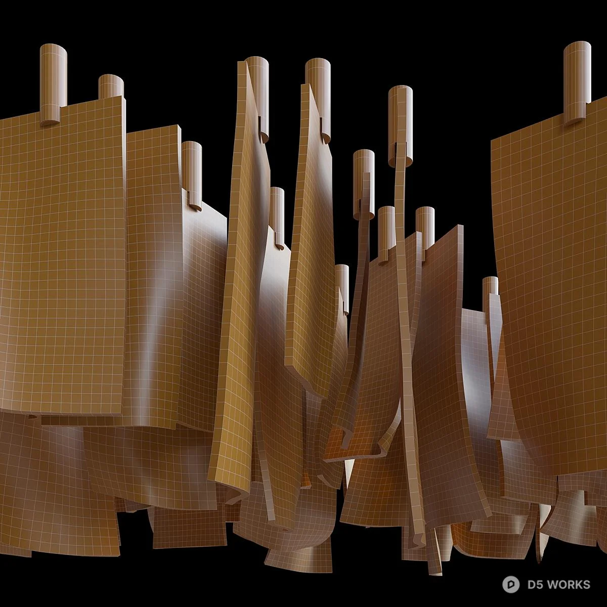 Crystal Shard Chandelier 3d model thumbnail 2