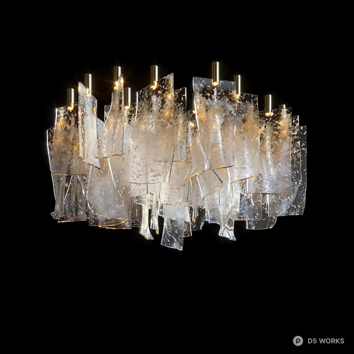Crystal Shard Chandelier 3d model - Image 1