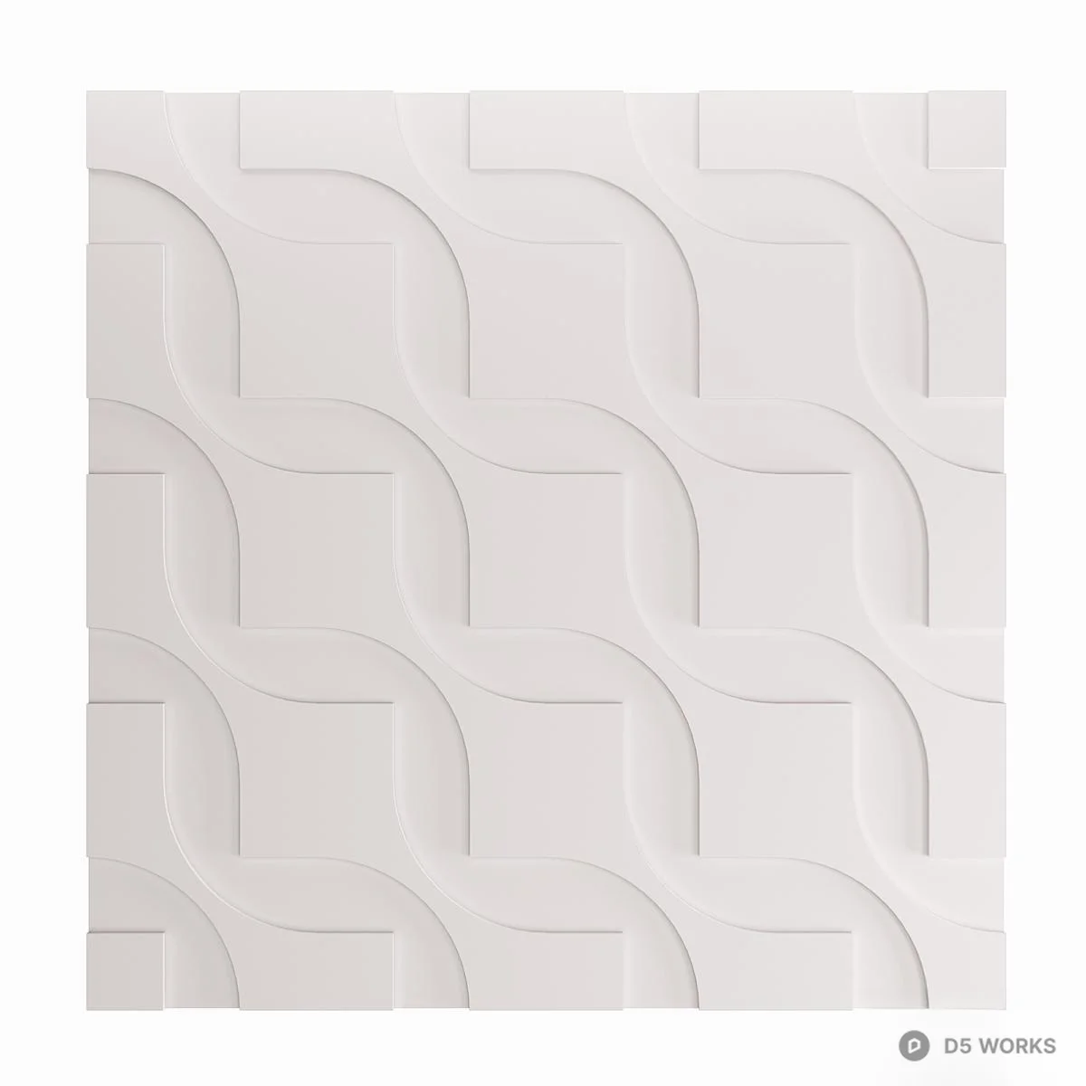 Minimalist Curved Panel 3d model thumbnail 3