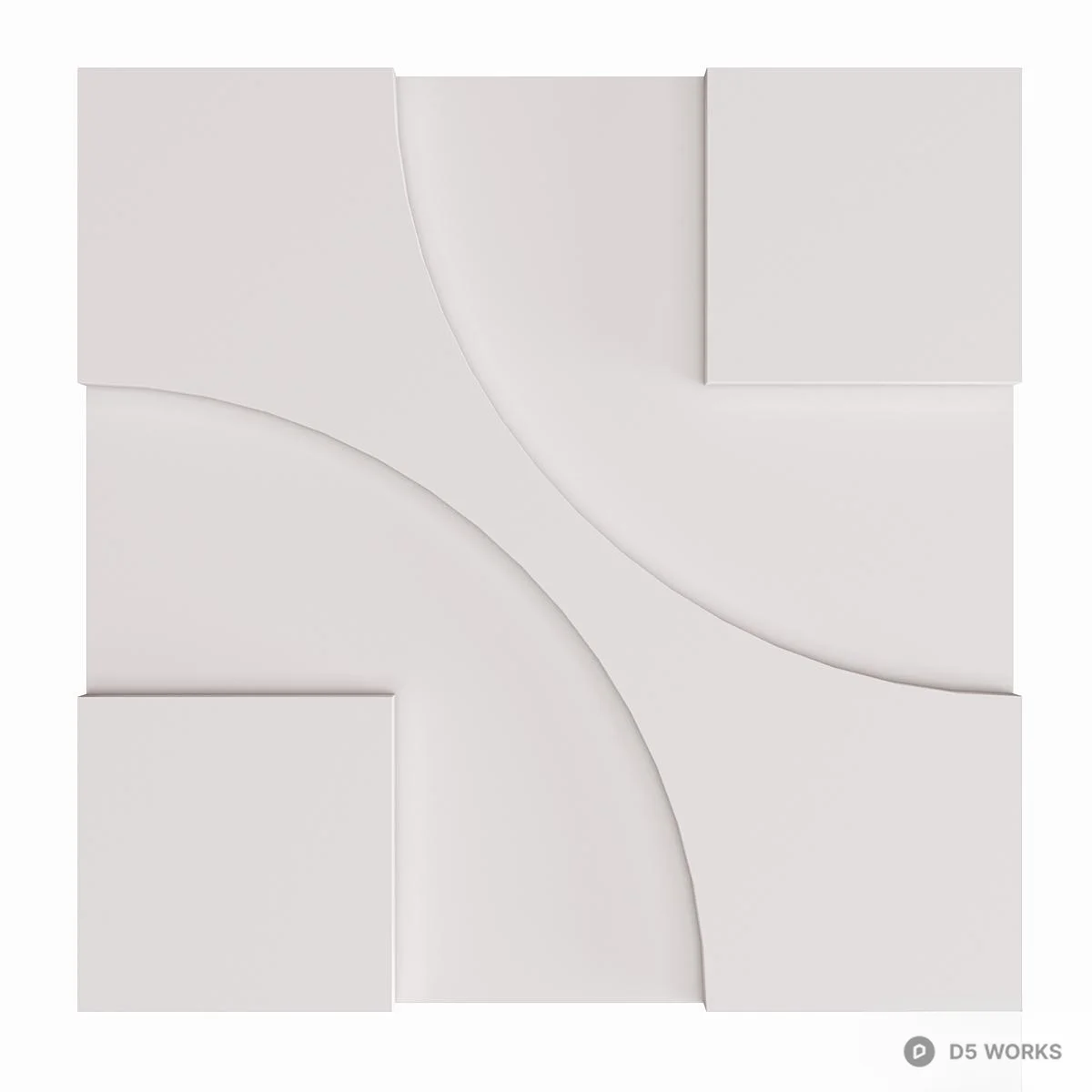Minimalist Curved Panel 3d model - Image 1