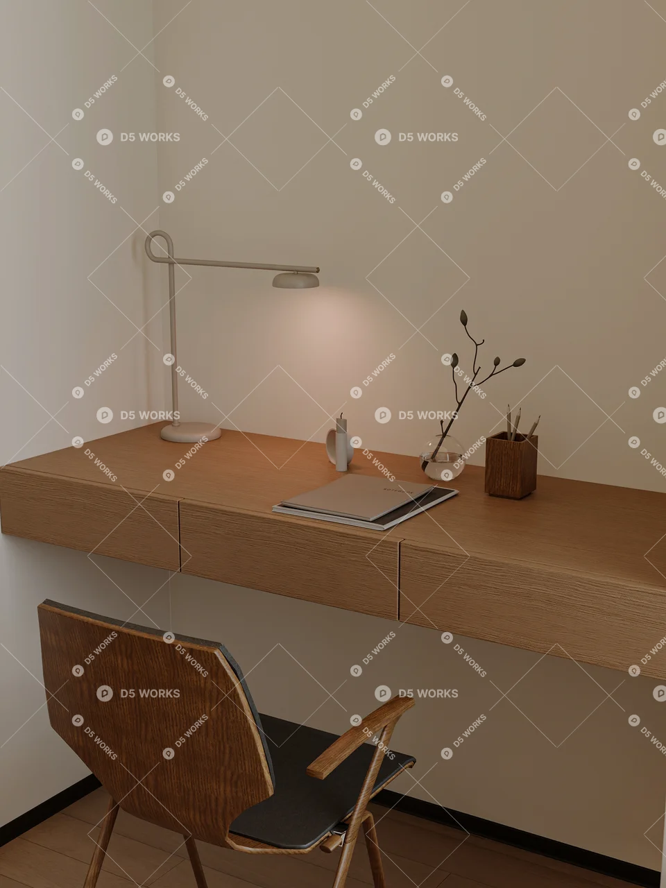 Tatami Bedroom 3d model thumbnail 2