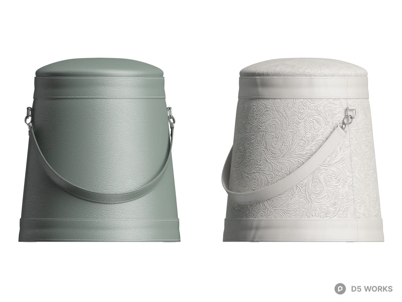Bucket Stool 3d model thumbnail 2