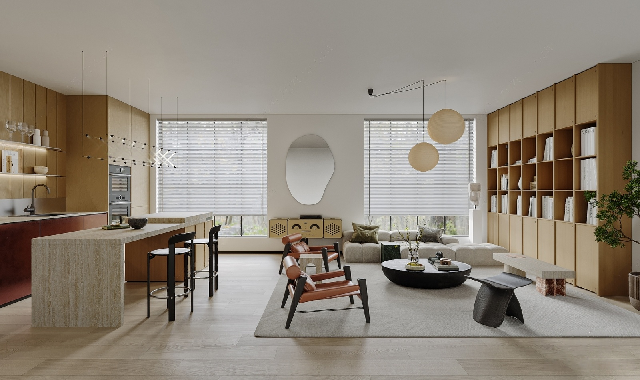 Modern Living & Dining Room