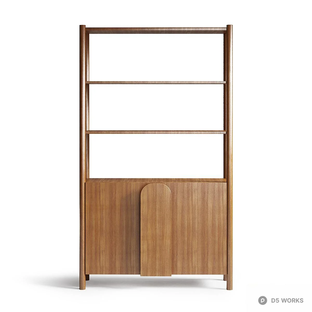 Minimalist Storage Shelf Unit 3d model thumbnail 2