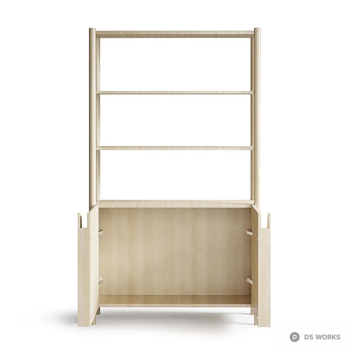 Minimalist Storage Shelf Unit 3d model thumbnail 3