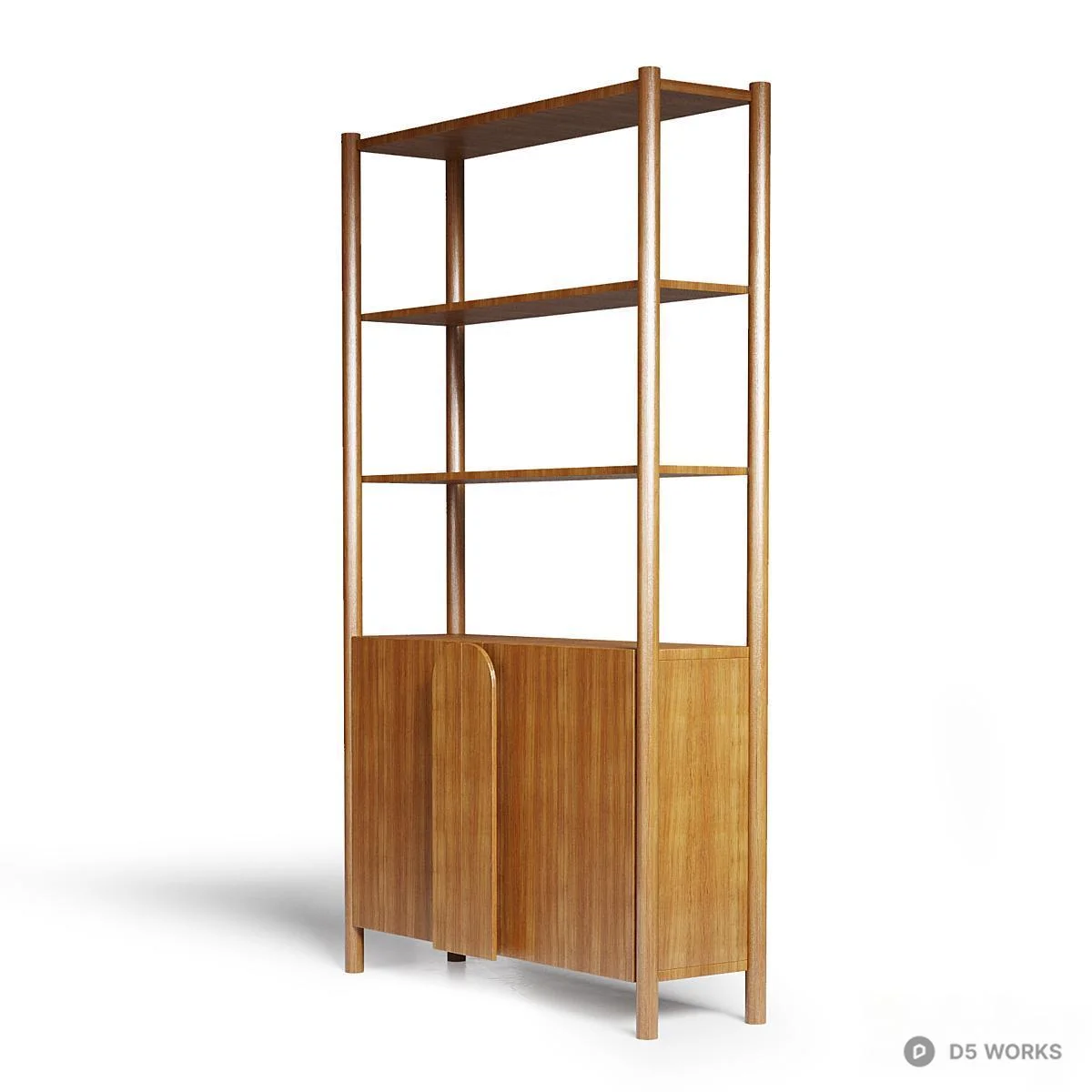 Minimalist Storage Shelf Unit 3d model thumbnail 4