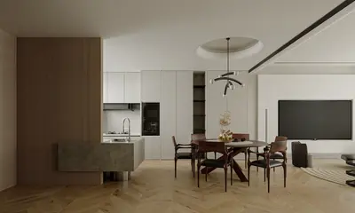 Modern Living & Dining Room