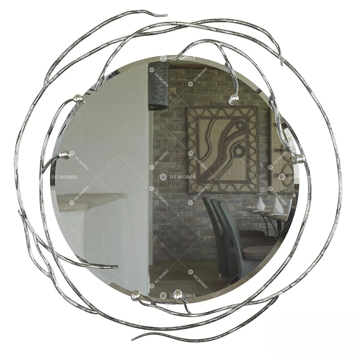 Decorative Mirror 3d model thumbnail 3
